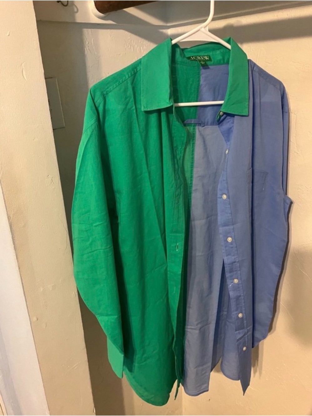 J. Crew Dual Tone Oversized Button-Down Shirt